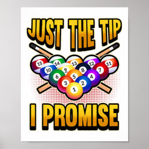 Lustigt Bassäng Boll Billiard säger bara "Tip I Pr Poster