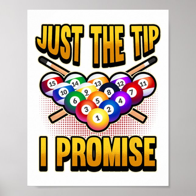 Lustigt Bassäng Boll Billiard säger bara "Tip I Pr Poster (Framsidan)