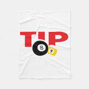 Lustigt Bassäng Player Billiards T Shirt Just Tip Fleecefilt