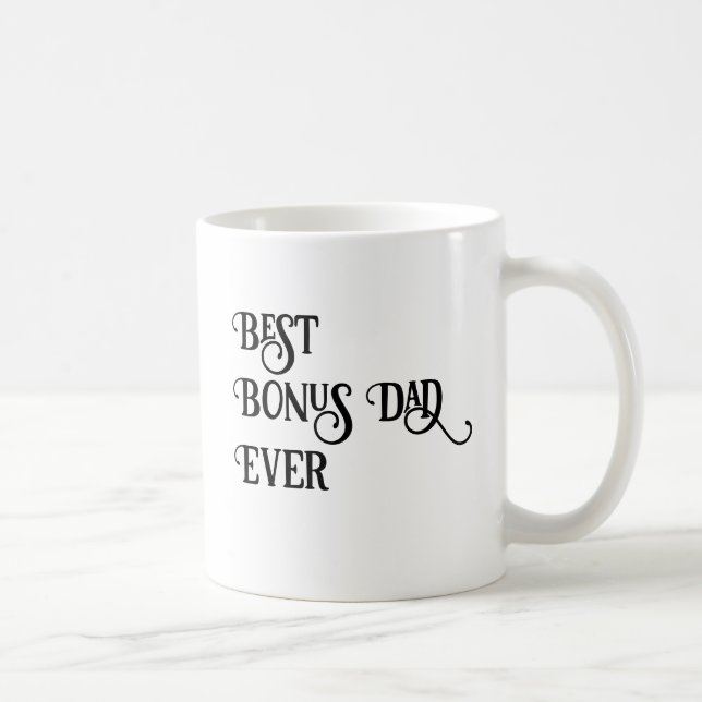 Lustigt bästa Bonus Pappa någonsin för Fars dag Kaffemugg (Höger)