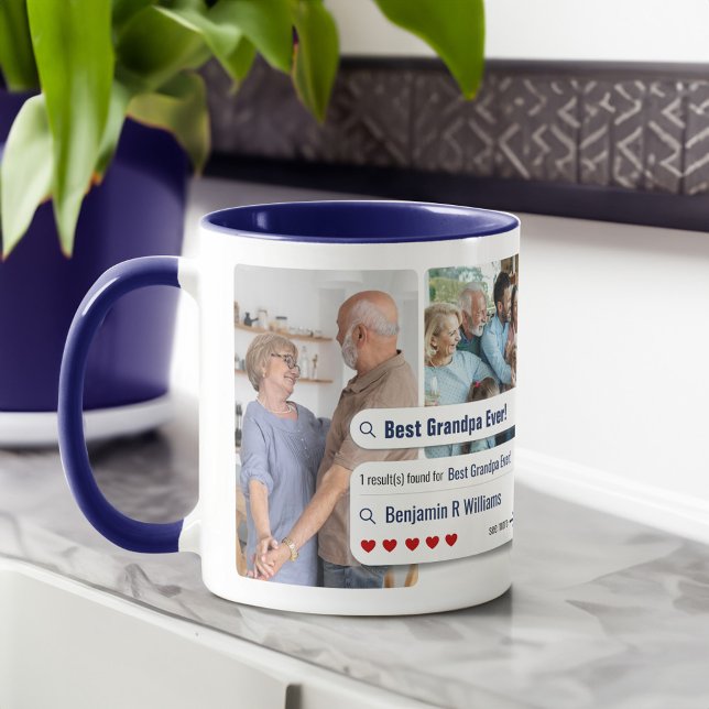 Lustigt bästa Grandpa nånsin Fotopatmotorresultat Mugg (Funny Best Grandpa Ever Photo Search Engine Result Mug)