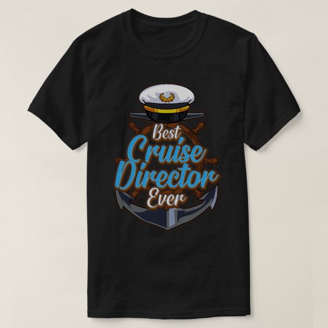 Lustigt, bästa kryssningschef... t shirt (Design framsida)