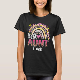 Lustigt bästa Moster någonsin Regnbåge Cute Mors d T Shirt