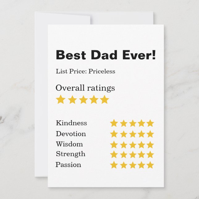 Lustigt bästa Pappa-Personlig någonsin Fars dag-ko Inbjudningar (Framsida)