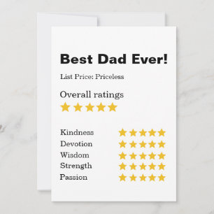 Lustigt bästa Pappa-Personlig någonsin Fars dag-ko Inbjudningar