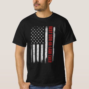 Lustigt bästa son In Law, USA:s amerikanska Flagga T Shirt