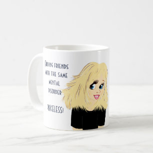 Lustigt bästa vänner med samma mentalsjukdom gift kaffemugg