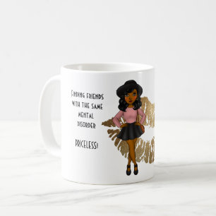 Lustigt bästa vänner med samma mentalsjukdom gift kaffemugg