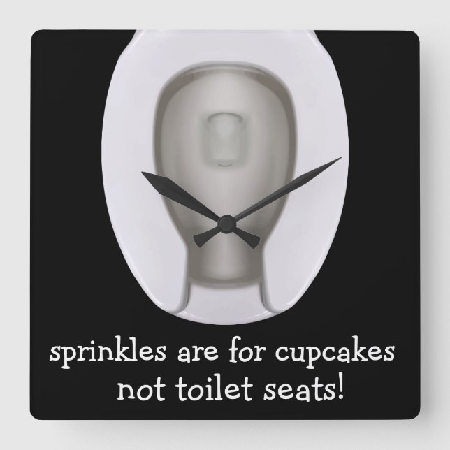 Lustigt Bathroom Novelty-väggskåp Fyrkantig Klocka (Framsida)