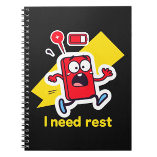 Lustigt batteri: när Springa är på väg Anteckningsbok