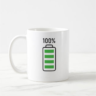 Lustigt batteriladdande designkaffe och tea Mugg