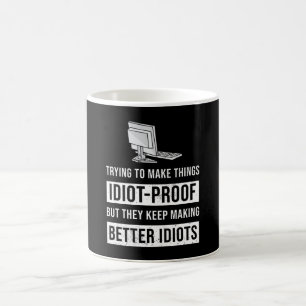 Lustigt bättre programmeringsprogram för Idioter Kaffemugg
