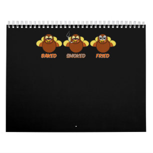 Lustigt BBBQ Baked Rökt Fried Turkiet Kalender