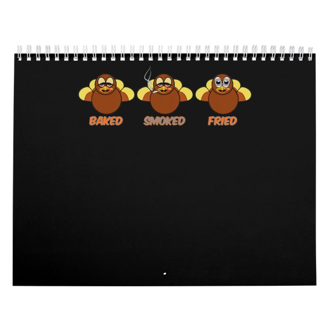 Lustigt BBBQ Baked Rökt Fried Turkiet Kalender (Omslag)