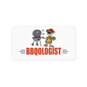 Lustigt BBQ Adressetikett