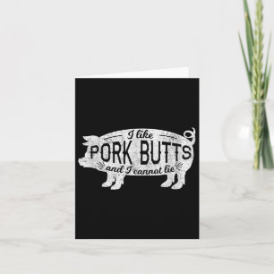 Lustigt Bbq Gift jag gillar Gris Gris-knölar och j Kort