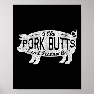 Lustigt Bbq Gift jag gillar Gris Gris-knölar och j Poster