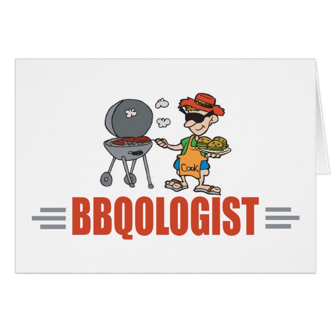 Lustigt BBQ Hälsningskort (Framsidan Horizontal)