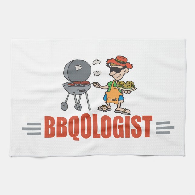 Lustigt BBQ Kökshandduk (Horisontell)