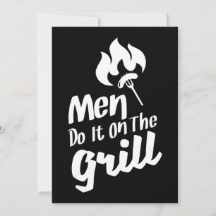 Lustigt BBQ Manar gör det på galler och rök Julkort