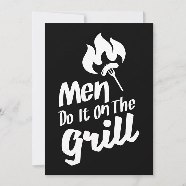 Lustigt BBQ Manar gör det på galler och rök Julkort (Framsida)