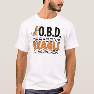 Lustigt beagle besatt t-shirt
