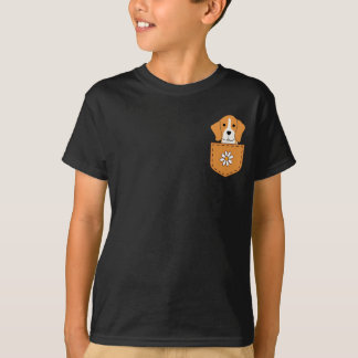 Lustigt Beagle-Hund i Pocket T Shirt