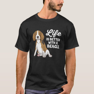Lustigt beagle-Hund liv är bättre med en beagle T  Shirt