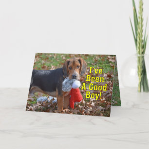 Lustigt Beagle, jag har varit en Bra Jul Helgkort
