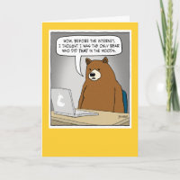 Lustigt Bear Surfing Internet