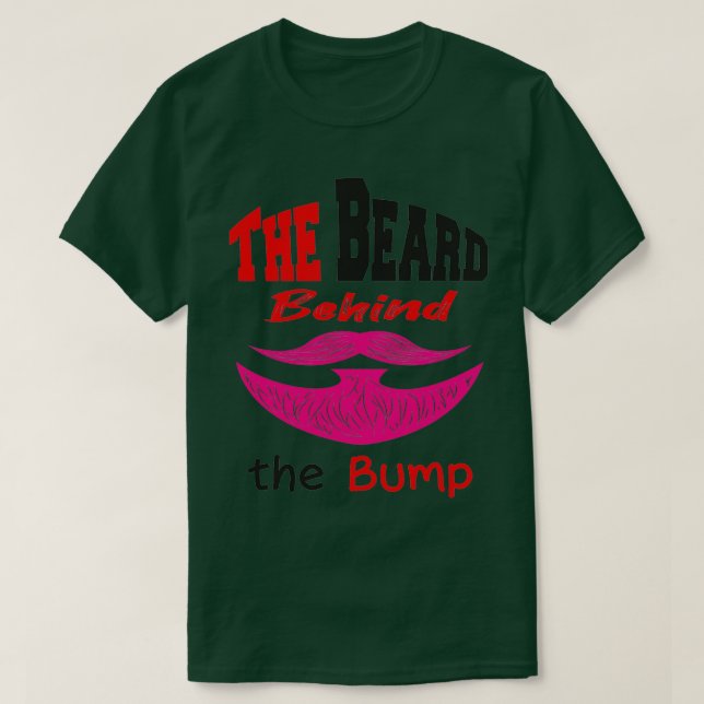 Lustigt Beard Citera skägret bakom bumpdesignen T Shirt (Design framsida)