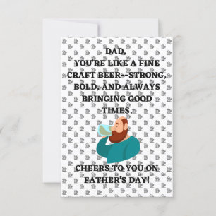 Lustigt Beer Quote Fars dag kort starkt och djärvt