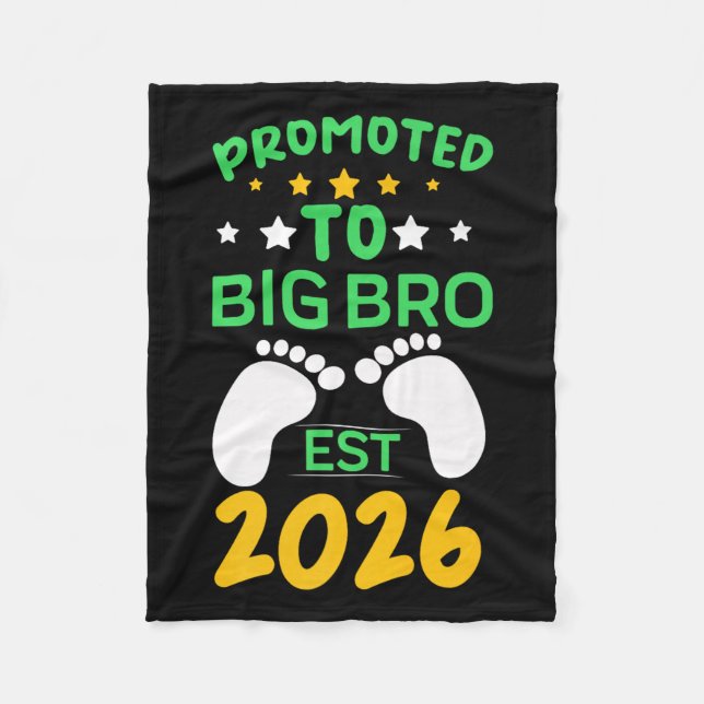 Lustigt befordrad till storebror 2026 snart till s fleecefilt (Framsidan)