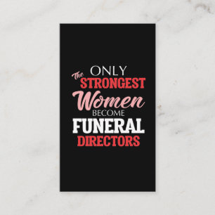 Lustigt begravningsdirektör Woman Mortician Mamma Visitkort