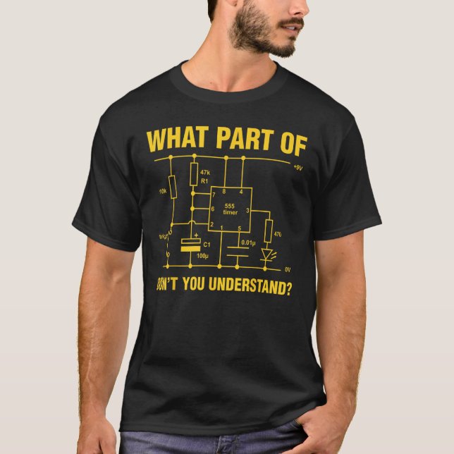 Lustigt begripa elektrisk elektricitet E T Shirt (Framsida)
