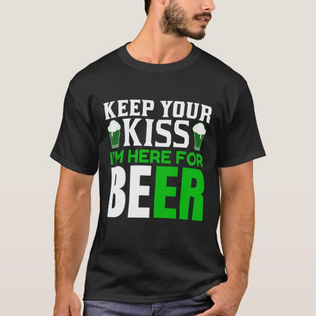 Lustigt Behålla din Kiss St. Patrick-Day Party Hum T Shirt (Framsida)