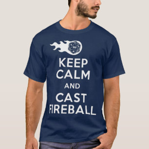 Lustigt Behålla Lugn Fireball Dungeon Dragons Gami T Shirt
