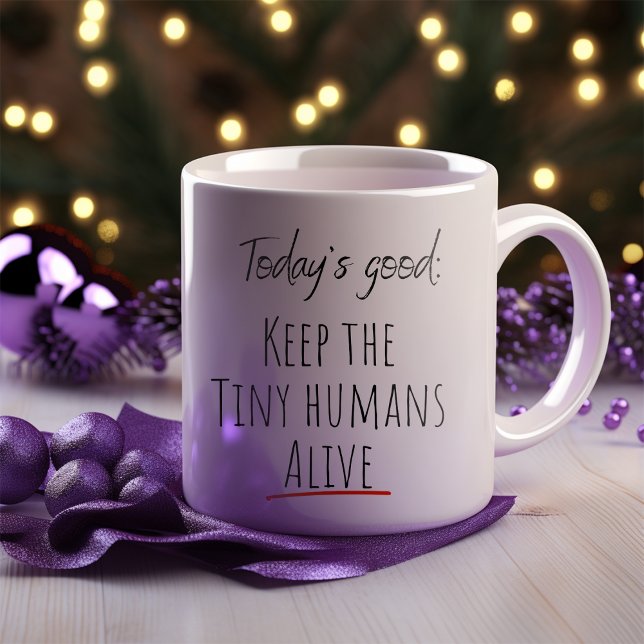 Lustigt Behålla Tiny Humans Alive Kaffemugg (Skapare uppladdad)