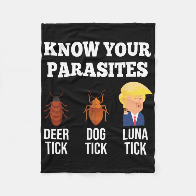 Lustigt bekväm antitrumplocket för din Parasites 2 Fleecefilt (Framsidan)