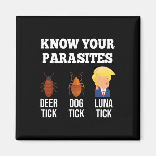 Lustigt bekväm antitrumplocket för din Parasites 2 Magnet