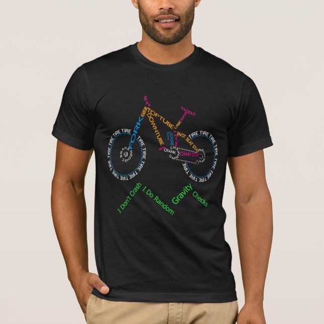 Lustigt berg Bike Art MTB Mountain Biking Älskare T Shirt (Framsida)