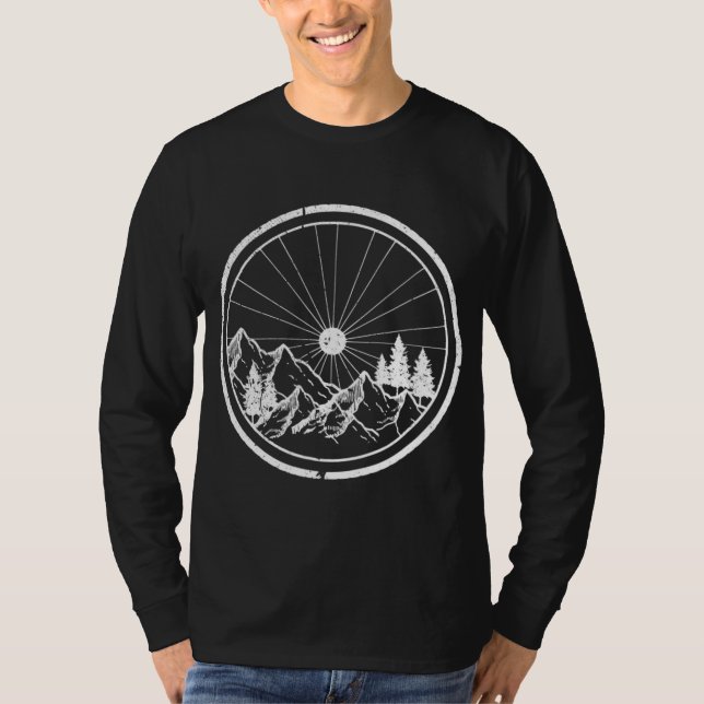 Lustigt berg Bike - MTB Cycling Bicycle Biking T Shirt (Framsida)