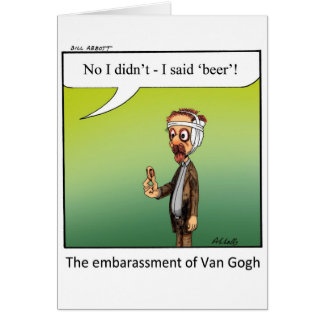 Lustigt Berömd Artist Tecknad Gift! Hälsningskort