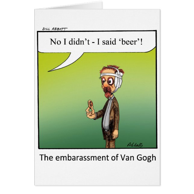 Lustigt Berömd Artist Tecknad Gift! Hälsningskort (Framsidan)