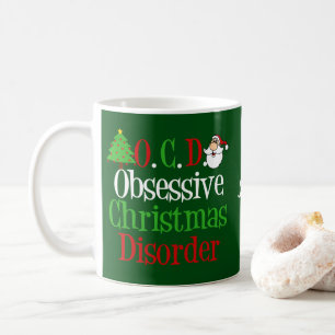Lustigt besatt julstörning kaffemugg