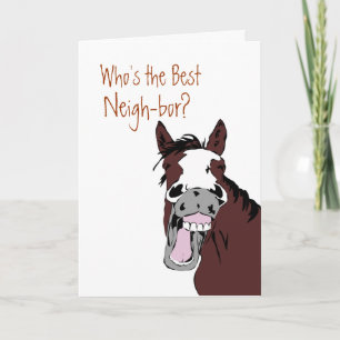 Lustigt best Neigh-bor? Tack Horse Kort