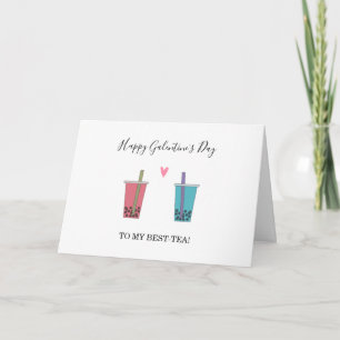 Lustigt bestie Lycklig galentine Day Vänskap Helgkort