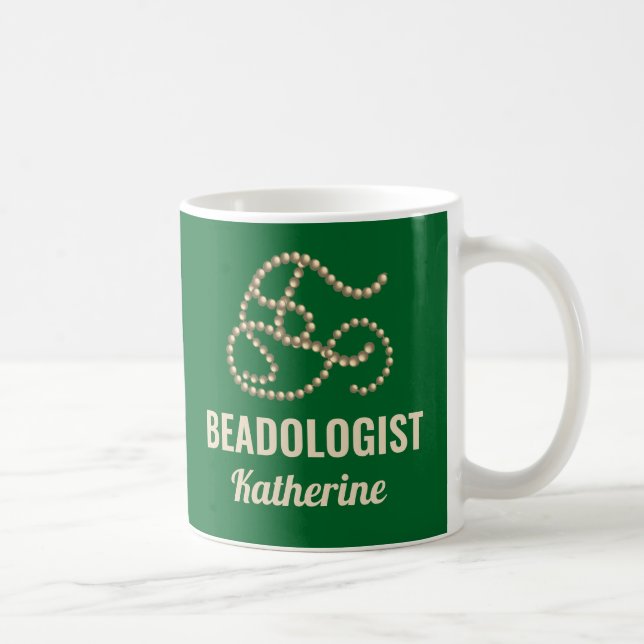 Lustigt betande Älskare Humous BEADOLOGIST-Grönt Kaffemugg (Höger)