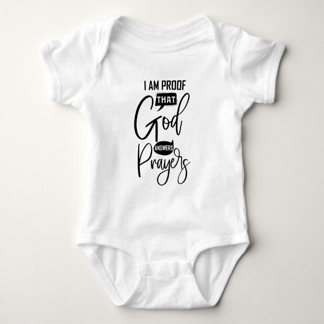 Lustigt bevis Gud svarar böner unisex T Shirt (Framsida)