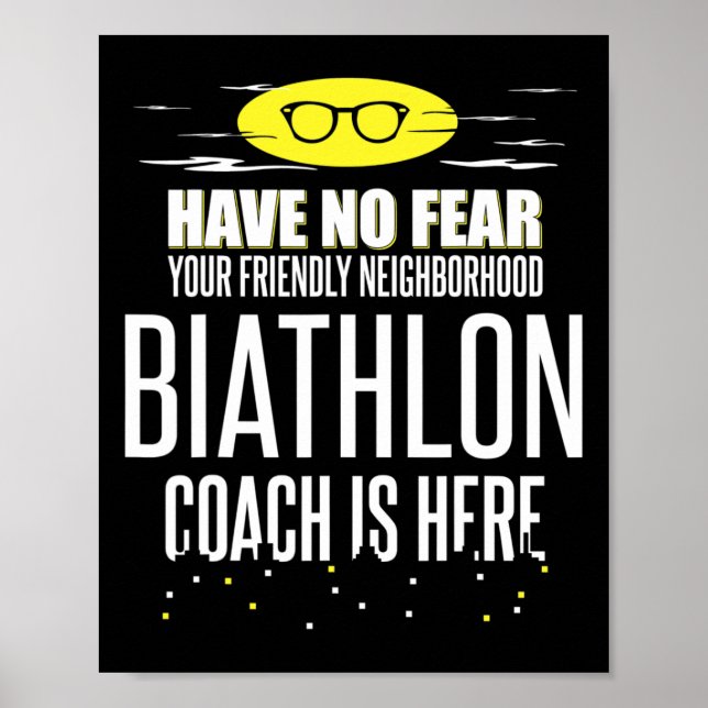 Lustigt biatlonträningsdesign - ha ingen rädsla! poster (Framsidan)